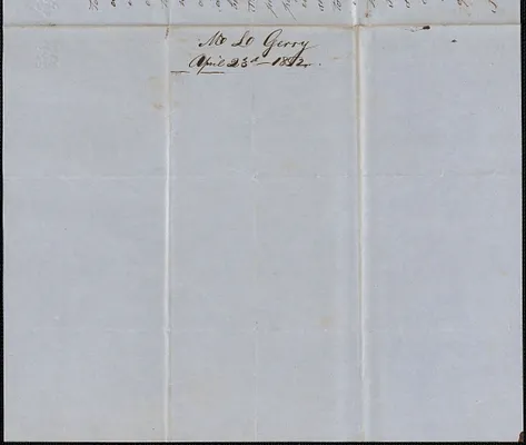 Morgan L. Gerry to Samuel Warner, 23 April 1852