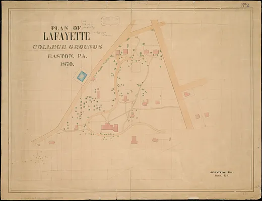 Plan of Lafayette College grounds Easton, Pa
