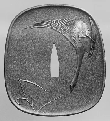 Tsuba with Wild Goose