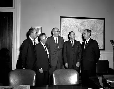 Visitors with Food for Peace Director George McGovern