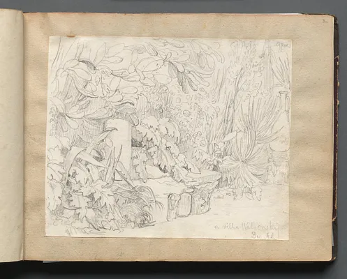 Album with Views of Rome and Surroundings, Landscape Studies, page 03a: In villa Walkonsky