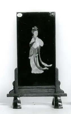Female figure/on reverse is a poem