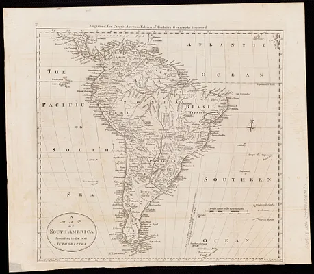 A map of South America according to the best authorities