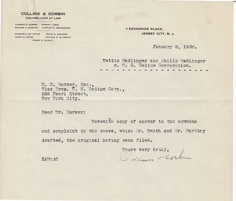 Letters Received to H.H. Barker, January 8, 1929