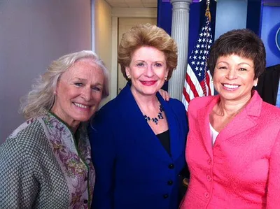 Valerie Jarrett with Debbie Stabenow and Glenn Close