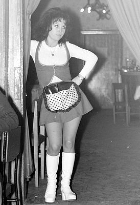 Young Woman in Retro Outfit, Hungary 1980