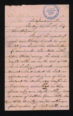 Letter to Elizabeth Colgan