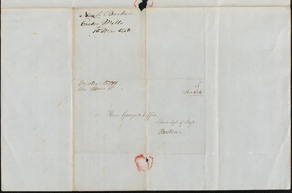Noah Barker to George Coffin, 15 March 1848
