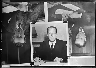 Portraits of Linus Travers and two unidentified men
