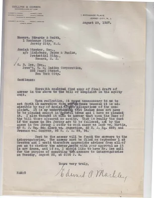 Letters Received to C.B. Lee, Josiah Stryker, [Edwin F. Smith], August 29, 1927