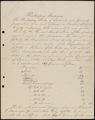 Report- Punkapoag Indians