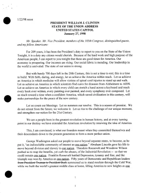 SOTU [State of the Union] Drafts Volume 2 [binder] [3]