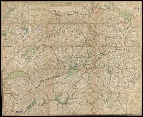 Original von Keller's zweiter reisekarte der Schweiz