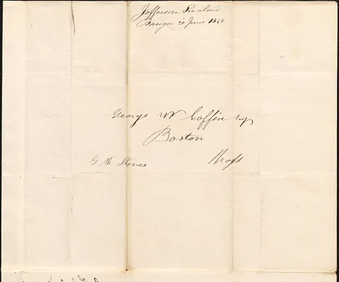 Jefferson Sinclair to George Coffin, 20 June 1840