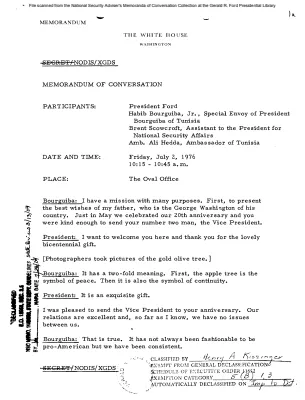 July 2, 1976 - Ford, Tunisian Special Envoy Habib Bourguiba, Jr.