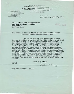Letters Received to C.B. Lee, June 19, 1931