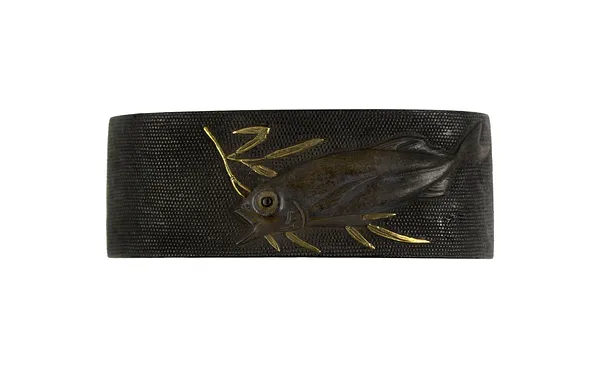 Fuchi with Fish and Bamboo