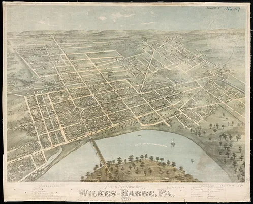 Bird's eye view of Wilkes-Barre, Pa