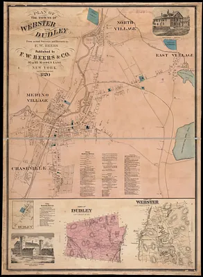 Plan of the towns of Webster and Dudley