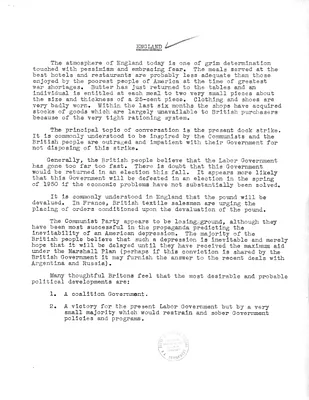 Anonymous Memorandum, England