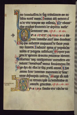 Historiated Initial ""D"" with a Jewish Priest