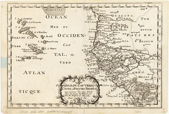 Isles de Cap Verd coste, et pays des Negres