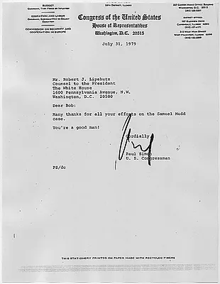 Sen. Paul Simon to Lipshutz