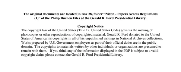 Nixon - Papers Access Regulations (1)