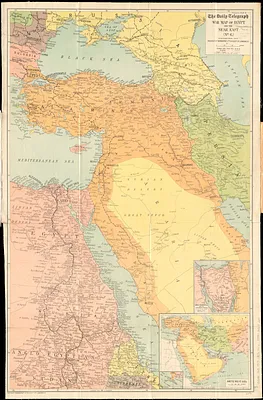 The Daily Telegraph war map of Egypt and the Near East (No. 6)