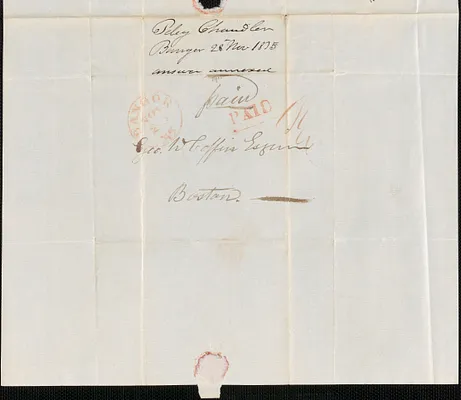 Peles Chandler to George Coffin, 28 November 1835