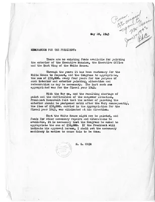 Memorandum from Howell Crim to President Harry S. Truman