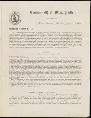 Order for organization of the Independent Division of the Active Militia of Massachusetts