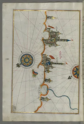 Map of the Italian Coastline From Barletta to Trani
