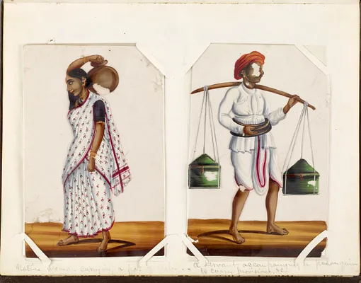 Leaf from Bound Collection of Twenty Miniatures Depicting Village Life