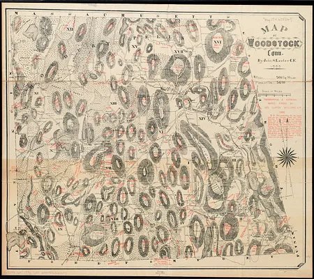 Map of Woodstock, Conn