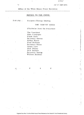 Economic/Energy Meeting [Meeting Attendee List]
