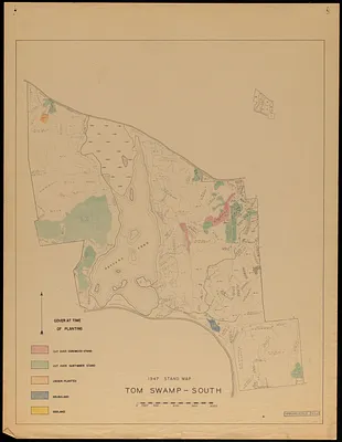 Plantations Tom Swamp South - cover at time of planting 1947