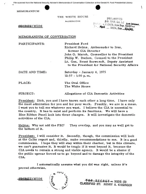 January 4, 1975 - Ford, Former CIA Director Richard Helms