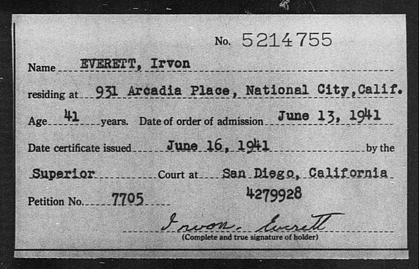 Everett, Irvon - 1941