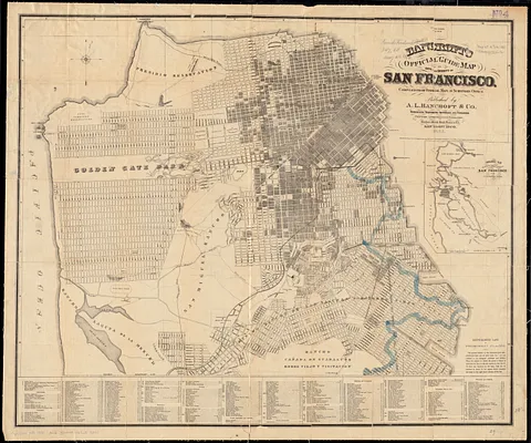 Bancroft's official guide map of city and county of San Francisco
