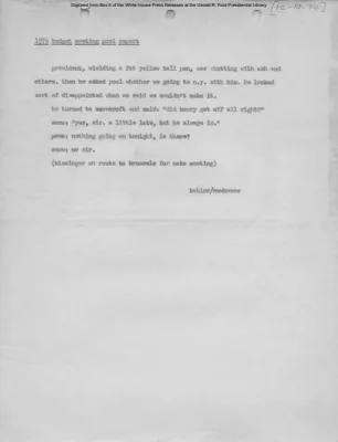 1976 budget meeting pool report