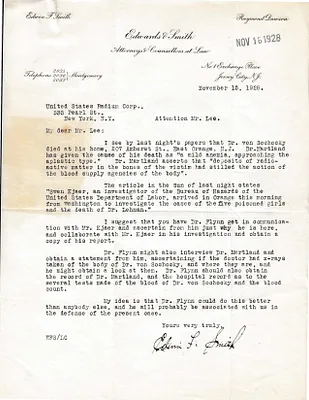 Letters Received to Mr. Lee [C.B. Lee], November 15, 1928