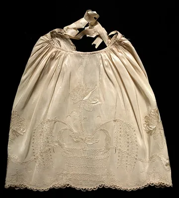 Embroidered Taffeta Apron