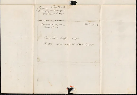 Juliana Philbrook to George Coffin, 25 March 1842