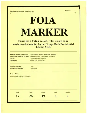PBS Concert 9/17/89 [OA 6268]