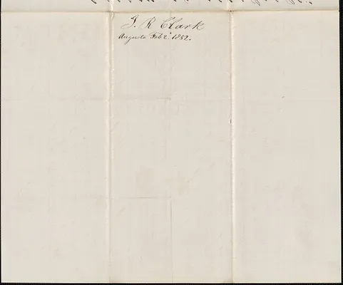 Isaac R. Clark to Samuel Warner, 2 February 1852