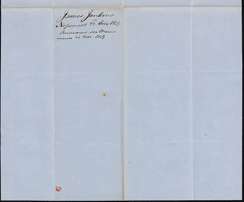 James Jenkins to George Coffin, 22 October 1849