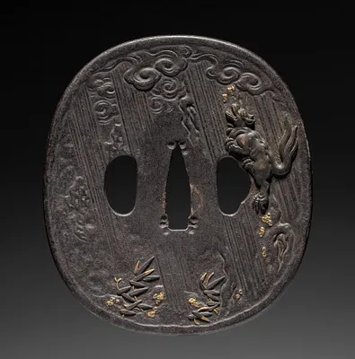 Sword Guard (Tsuba) with Lion