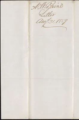 Albert W. Paine to W. A. Harrington, 31 August 1859