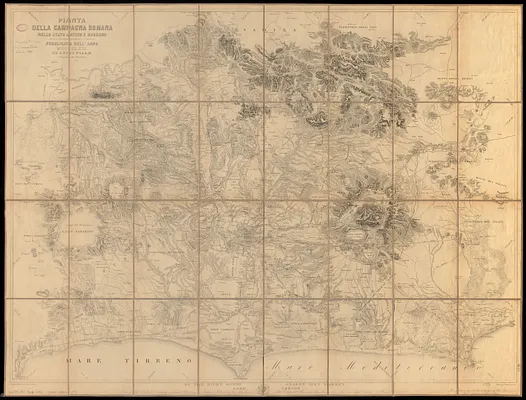 Pianta della campagna Romana nello stato antico e moderno